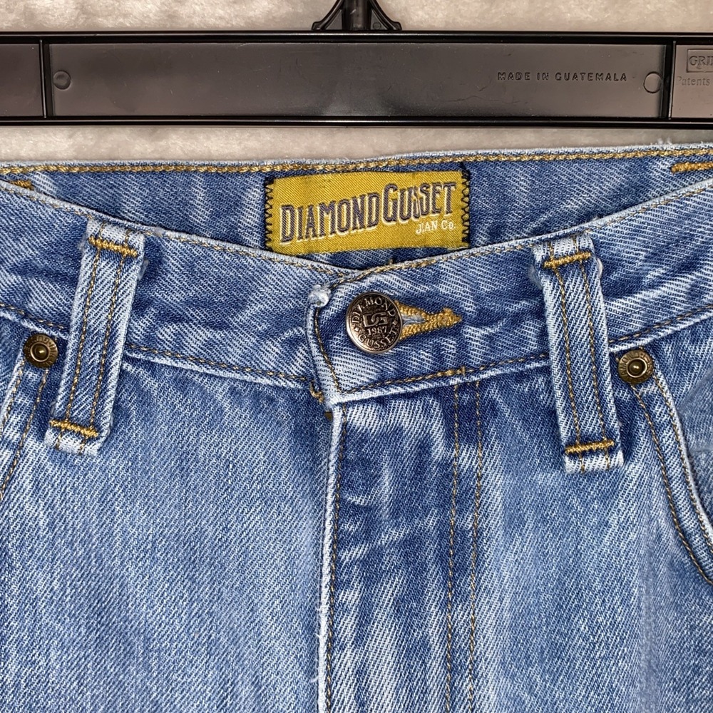 Diamond Gusset Mens Jeans Denim Blue 33x29 33 X 29 Cotton Made USA Vintage Work - Picture 3 of 10
